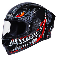 SMK Helmet Stellar Taotei GL263 Black Grey Red