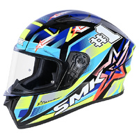SMK Helmet Stellar Sport Uno GL254 Black Blue Yellow