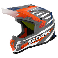 SMK Helmet Allterra Bulldozer MA617 Matt Grey White Orange