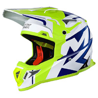 SMK Helmet Allterra X-Power MA154 Matt White Blue Yellow