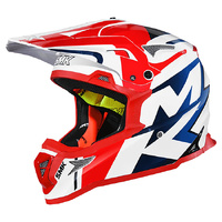 SMK Helmet Allterra X-Power MA153 Matt White Blue Red