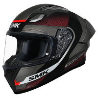 SMK Helmet Stellar Flight GL236 Black Red Grey