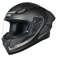 SMK Helmet Stellar Flight MA266 Matt Black Grey