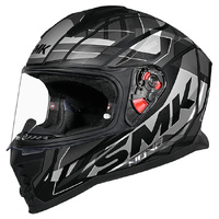 SMK Helmet Nova Track MA266 Matt Black Grey