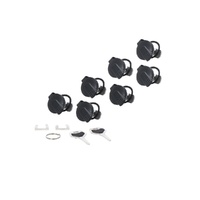 SW Motech Trax Lock Set. 7 Matching Locks, 2 Keys. Simultaneous Locking