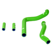 Samco Radiator Hose Kit for Kawasaki KX 250 R1/R6F/R7F/R8F 2005-2008 >Green