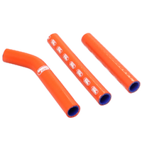 Samco Radiator Hose Kit for KTM 125 EXC 2012-2016 >Orange (Y Piece Race Kit)