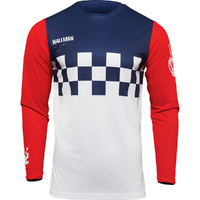 THOR Jersey 2025 Hallman Differ Cheq White/Red/Blue 