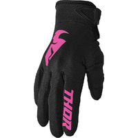 THOR Gloves 2025 Sector Black/Pink Womens 
