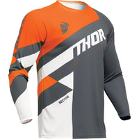 THOR Jersey 2025 Sector Checker Charcoal/Orange 