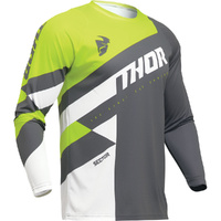 THOR Jersey 2025 Sector Checker Grey/Acid Kids 