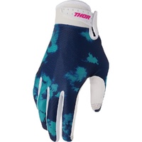 THOR Gloves 2026 Launchmode Bleach White/Aqua Kids 