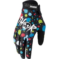 THOR Gloves 2026 Launchmode Splat Black Kids 