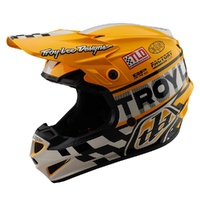 Troy Lee Designs 25.1 SE4 GP Pro Helmet MIPS Fifty-50 White Gold