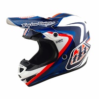 Troy Lee Designs 26.2 SE4 GP Pro Helmet Slides White Blue