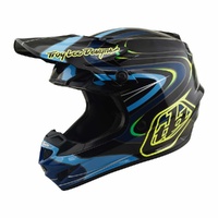 Troy Lee Designs 26.2 Youth SE4 GP Pro Helmet MIPS Pulse Black Flo Yellow