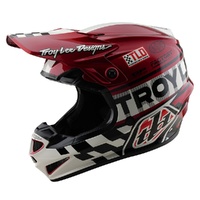 Troy Lee Designs 25.1 Youth SE4 GP Pro Helmet MIPS Fifty-50 White Red