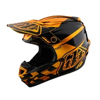 Troy Lee Designs SE4 GP Youth Helmet Check Up Gold Black