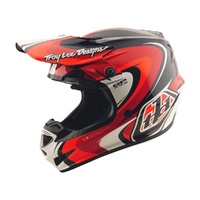 Troy Lee Designs 25.2 Youth SE4 GP Pro Helmet MIPS Crossover Black Red