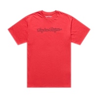 Troy Lee Designs 26.2 Youth Short Sleeve Tee Signature Scarlet