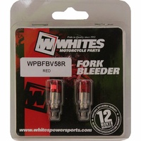 FORK BLEEDER VALVES - PAIR M5.0 x 0.8 RED