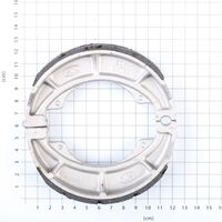 Grooved Front Brake Shoes for Suzuki DR125S 1982-1984