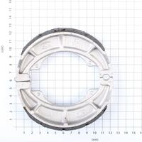 Grooved Rear Brake Shoes for Suzuki TF125 1990