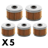 5 Pack Whites Oil Filter for Honda TRX350FM Rancher 4X4 2000-2006