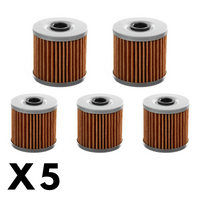 5 Pack Whites Oil Filter for Kawasaki KEF300 Lakota 1995-2003