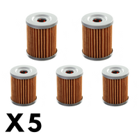 5 Pack Whites Oil Filter for Kawasaki KLX125 A1-A3 Small Wheel 2003-2006