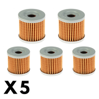 5 Pack Whites Oil Filter for Kawasaki KFX400R 2WD 2003-2007