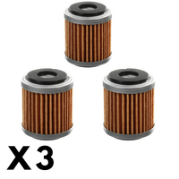 3 Pack Whites Oil Filter for Yamaha YFZ450R 2X4 Raptor 2009-2024