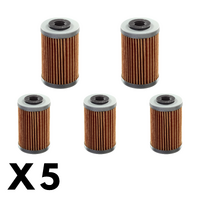 5 Pack Whites Oil Filter for Beta RR525 4T 2005-2009 (WPOF155)