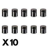 10 Pack Whites Chrome Oil Filter for Harley FXDLS Dyna Low Rider S 2016-2017