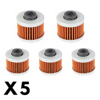5 Pack Whites Oil Filter for Peugeot 125 Citystar 2011-2013