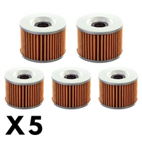 5 Pack Whites Oil Filter for Honda GL1000 Goldwing 1975-1978
