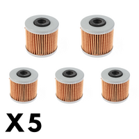 5 Pack Whites Oil Filter for Kawasaki J300 ABS Special Edition 2015-2017