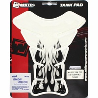 TANK PAD LARGE - 160mm x 213mm CLEAR / BLACK FLAMES