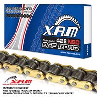 XAM Chain for Yamaha TTR125 SMALL WHEEL 2002-2004 >428 STD Gold