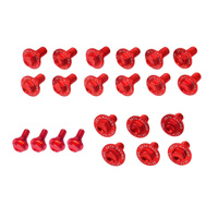 ZETA Plastic Bolt Set Red for Honda CRF300L RALLY 2021-2024