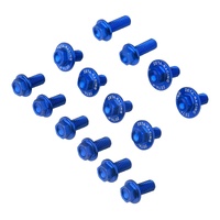 ZETA Plastic Bolt Set Blue for Suzuki DRZ400SM 2005-2024