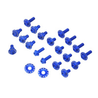 ZETA Plastic Bolt Set Blue for Yamaha YZ125X 2023-2025