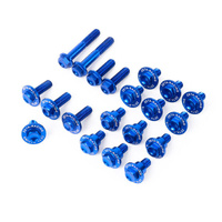 ZETA Plastic Bolt Set Blue for Yamaha YZ450F 2014-2017