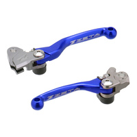 Zeta Pivot Brake/Clutch Lever Set Blue for Kawasaki KX450F 2006-2012