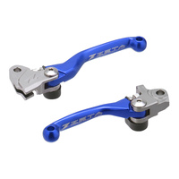 Zeta Pivot Brake/Clutch Lever Set Blue for Yamaha YZ125 2008-2014