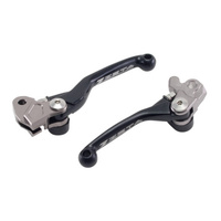 Zeta Pivot Brake/Clutch Lever Set Black for Suzuki RMZ250 2004