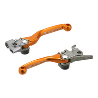 Zeta Pivot Brake/Clutch Lever Set Orange for KTM 250 SXF 2007-2013