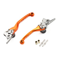 Zeta Pivot Brake/Clutch Lever Set Orange for Gas Gas MC85 Big Wheel 2021-2026