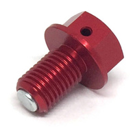 Zeta Magnetic Drain Bolt Red for Yamaha WR250F 2001-2026