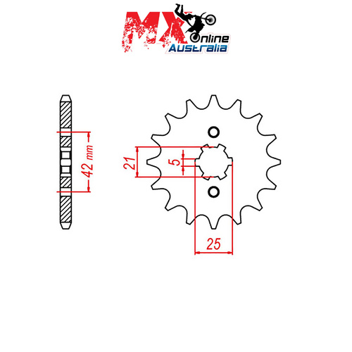 MTX Front Sprocket 12T Kawasaki KLX250R COMPETITION 1993-1996 10-0Y1-12